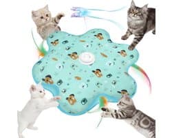 Interactief kattenspeelgoed met veermechanisme muis+vlinder