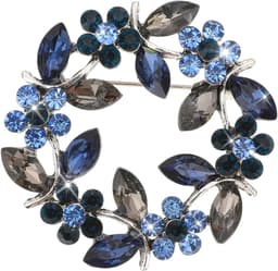 kristallen broche strass slinger elegante broche voor dames mantel jurk kleding handgemaakte roos bloem broche — thumbnail 1