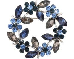 kristallen broche strass slinger elegante broche voor dames mantel jurk kleding handgemaakte roos bloem broche