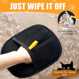 Elektrostatische handschoenen, 2-delige dubbelzijdige grooming handschoenen, magnetische vachthandschoen voor kattenharen en hondenharen — thumbnail 3