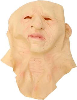 Man masker, realistische latex oude man volledige hoofdbedekking, Halloween gezichtsmasker Rimpel gezichtsbedekking Halloween maskerade kostuum rekwisieten Horror fee — thumbnail 2
