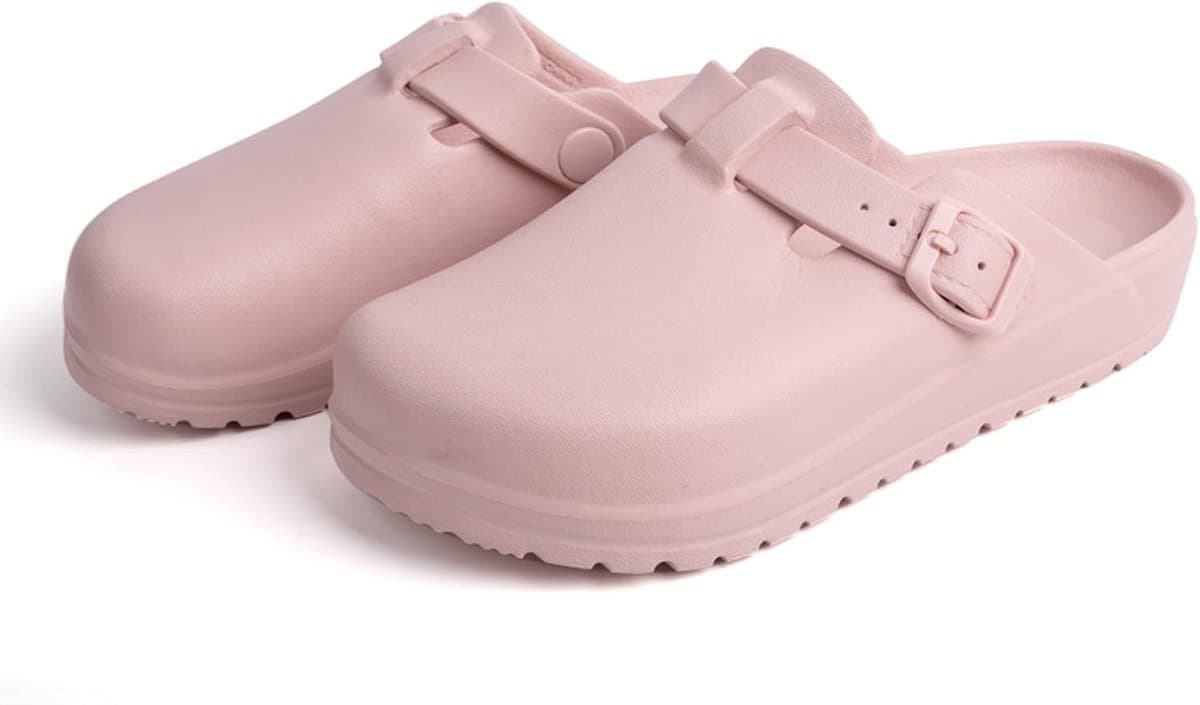 Dames werk klompen boog ondersteuning slip-on muiltjes slip bestendig tuin verpleegster chef keuken schoenen gewatteerde bedrukte sandalen slippers — afbeelding 1
