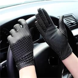Dames Handschoenen - Zomer Mittens - Bescherming tegen zon - Elastisch en dun - One size - Paars — thumbnail 2