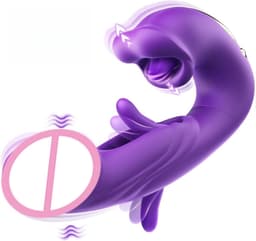 Vibrator voor vrouwen - Tweede generatieVibrators - Clitoris- en G-spotstimulator - 3-in-1 vibrator - Zuig- en drukfunctie - Inbrengbare dildo — thumbnail 1