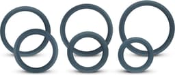 Boners - 6 Delige Cockring Set - Penisring Set voor Mannen - Extra Stimulatie - Buttplugs - Buttplug Set - Anal Plug - Sex Toys voor Mannen - Seksspeeltjes - Penisring - Cockringen - Grijs — thumbnail 5