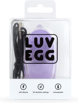 LUV EGG - Vibrerend Ei met Afstandsbediening - XL Vibratie Ei - Oplaadbaar - Waterproof - Koppeltoy - Seksspeeltje - Sex Toys voor Vrouwen - Paars — thumbnail 6