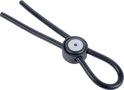Banoch | Verstelbare Lasso Cockring | Zwart Siliconen | One Size | penisring — thumbnail 2