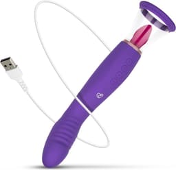 EasyToys - Pleasure Pump met G-Spot Vibrator - Vibrators voor Vrouwen - Clitoris Zuiger - Clitorispompen - Sex Toys voor Vrouwen - Vibrators - Seksspeeltjes - Clitoris Stimulator - Paars — thumbnail 3