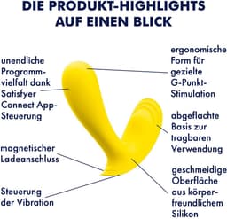 Satisfyer, draagbare Bluetooth vibrator, Top Secret, 11 cm, met app, draagbare vibrator — thumbnail 5