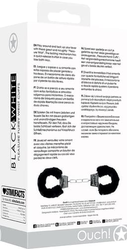 Beginner's Furry Hand Cuffs - With Quick-Release Button — thumbnail 3