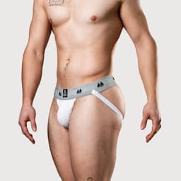 MM Sports Original Edition Swimmer/Jogger Jockstrap 2 inch White - MAAT S - Heren Ondergoed - Jockstrap voor Man - Mannen Jock — thumbnail 2