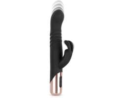 Rosy Gold - Rabbit Vibrator Met Stootfunctie - Zwart