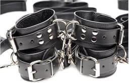 XR Brands AF721 - Leather Bed Restraint Kit — thumbnail 1