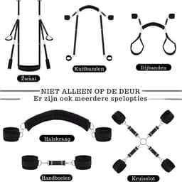 YOR® Sex Schommel - Sex Swing Extra Stevig – Seksschommel – Seksspeeltjes voor Koppel – Seks Schommel BDSM – Erotiek Toys - Sex Sling – Love Swing – Discreet Verpakt - Zwart - 35cm x 33cm x 13cm — thumbnail 5