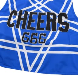 Sexy Cheerleader Kostuum - 2-delig Blauw Verkleedpakje - Rokje & Korte Top Met Open Rug - Rollenspel / Cosplay - Lingerie Ondergoed voor Dames - Maat XXL / 2XL — thumbnail 3
