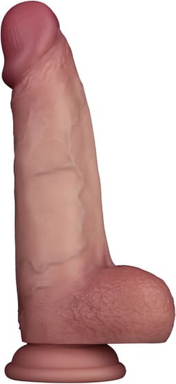 LoveToy - Sliding Skin Vibrerende Dildo Pro II - Met Afstandsbediening - 20 cm - Lichte Huidskleur — thumbnail 8