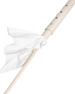 Reinigingsstaaf Blokfluit - Fluit Reiniger - Dagelijkse Schoonmaak - Hygiënisch Kunststof - 28 cm - Beige — thumbnail 3