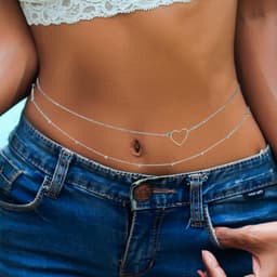 NTHProducts - Adjustable Belly Chain - 4 Stuks - Elegante Body Chain - Zilver - Trendy Tailleketting - Voor Feestjes en Avonden - Modieuze Accessoire — thumbnail 5