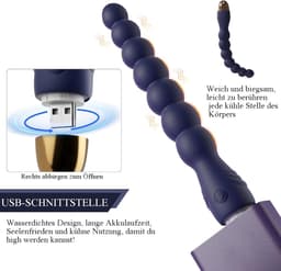 Daity Vibrator met 7 balletjes, anaalplug met 10 vibratiestanden, prostaatstimulerend speeltje, erotisch seksspeeltje voor stellen, extreme seks — thumbnail 7