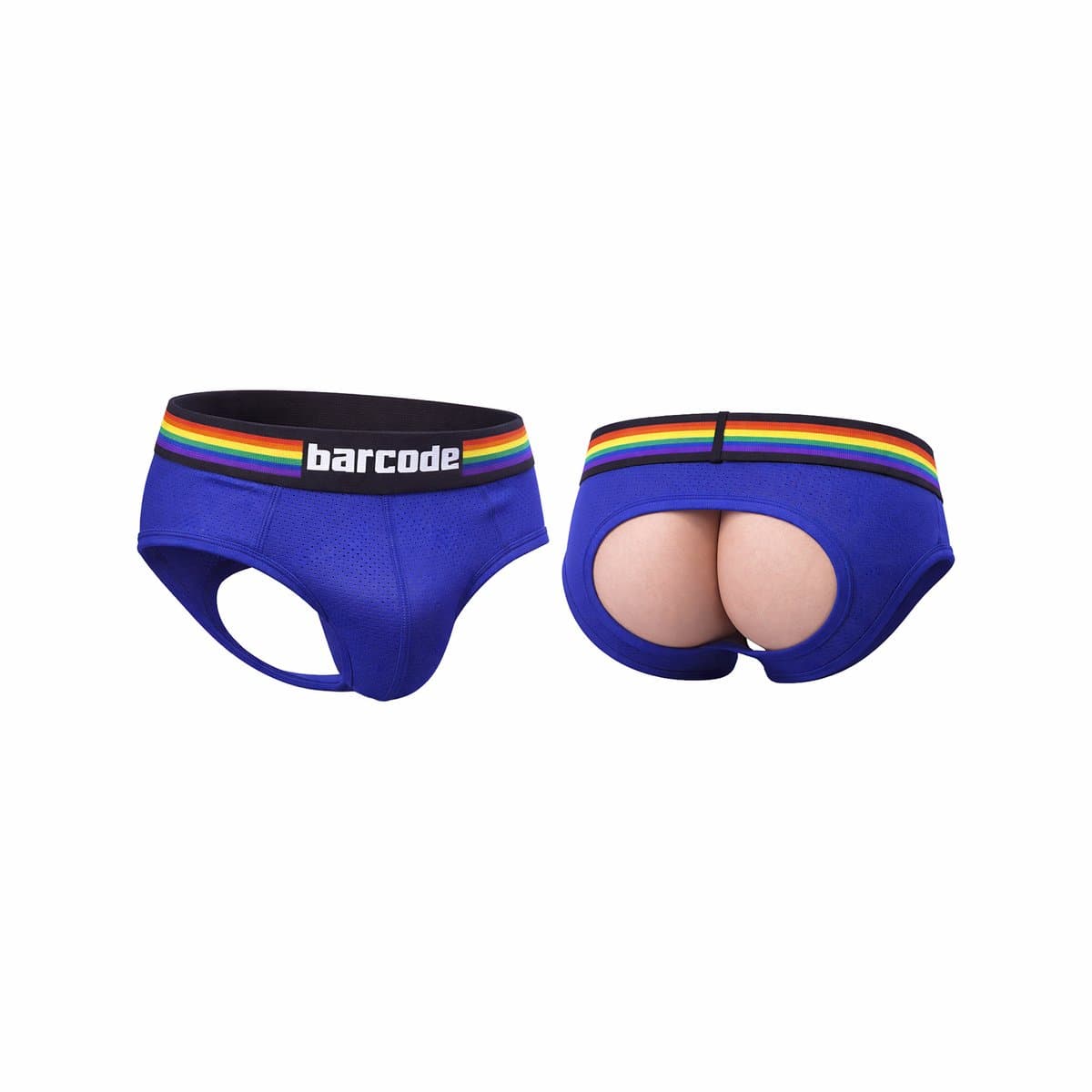 Barcode Berlin Backless Brief Pride Royal - MAAT XL - Erotisch Heren Ondergoed - Slip voor Man - Sexy mannen Slip — afbeelding 1