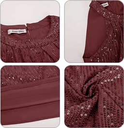 Halter Tank Tops voor Dames met Pailletten - Mouwloos, Sprankelend, Casual, Rimpels en Geschikt voor Feestjes en Avonden — thumbnail 7