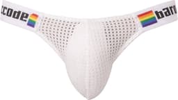 Barcode Berlin Pride Brief Regiro White - MAAT L - Erotisch Heren Ondergoed - Slip voor Man - Sexy mannen Slip — thumbnail 1
