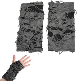 Handschoenen - vingerloze spinnenweb kanten handschoenen voor feestkostuum, gothic heksen kostuum accessoires, inclusief leren armband, perfect voor Halloween-party, rollenspellen en — thumbnail 1