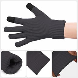 Handschoenen, touchscreen, uniseks, fleece, antislip, winddicht, voor snowboarden, dun, fietsen, wintersport — thumbnail 3