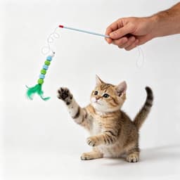 4 stuks interactieve kattenstaf speelgoed met veren - kattenteaser toverstaf voor binnenkatten - vervangbaar speelgoed voor binnenkatten oefening en hechting — thumbnail 5