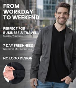 100% Merino Henley Shirt Heren Met Lange Mouwen – Ondergoed Van Merinowol — thumbnail 4