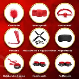 Toys Hub® Luxe BDSM Set met Glijmiddel voor Koppels - Bondage - Oogmasker – Zweep – Tepelklemmen - BDSM Extreme – Sex Toys Couples – Verstelbaar - Premium Opbergtas — thumbnail 5