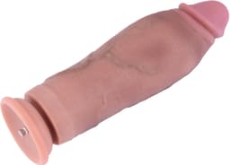 Hismith XXL Dikke Dildo 28 cm – Realistische Dildo Ø 7 cm met KlicLok – Beige — thumbnail 3