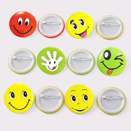 Pin Emoticon Buttons reversspelden voor kleding 45 mm willekeurig 39 — thumbnail 4