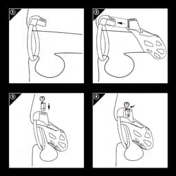 JustFun Chastity Cage - Maat L - Peniskooi - Kuisheidskooi voor Mannen - Seksspeeltjes voor Koppels - Sex Toys - Zwart — thumbnail 5