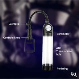 Toys Hub® Penispomp met Glijmiddel, Handgreep & 2 Penisringen - Gratis Ebook - Trekmechanisme – Penis Vergroter – Barometer Display - Sex Toys voor Mannen – 20CM — thumbnail 12