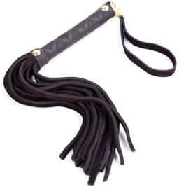 Smart Moves - Lederen Flogger - 27 cm - Zwart — thumbnail 1