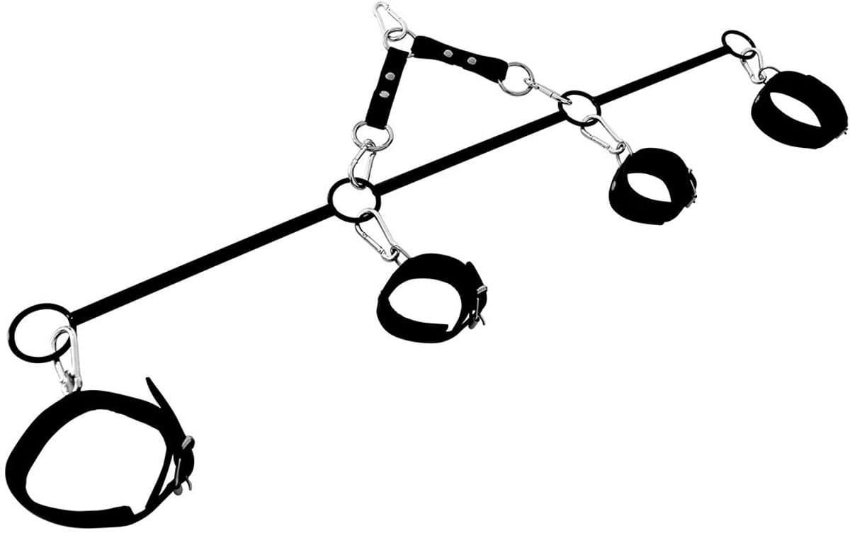 Kiotos - Viervoudige Spreidstang - Bondage Stang - Met Handboeien & Enkelboeien — afbeelding 1