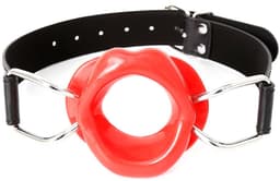 Kiotos Leather - Rode Mondknevel met Rode Lippen - Fascinerende Toevoeging voor Intiem Plezier — thumbnail 1