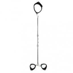Rimba - BDSM Spreader bar Met Leren handboeien En collar — thumbnail 2
