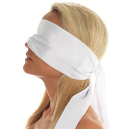Rimba - Blinddoek - Ook Voor Bondage - Wit - Nylon - Lengte 150 cm - Breedte 10 cm — thumbnail 2