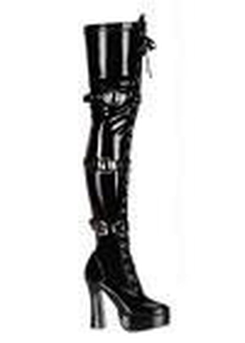 Pleaser - ELECTRA-3028 Plateau overknee Laarzen - US 6 - 36 Shoes - Zwart — afbeelding 1