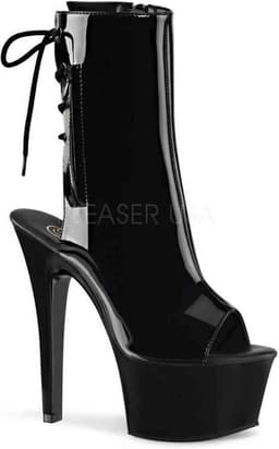 EU 41,5 = US 11 | ASPIRE-1018 | 6 Heel, 2 1/4 PF Open Toe/Heel Ankle Boot, Side Zip — thumbnail 1