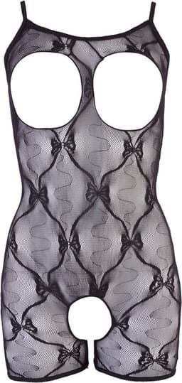 Sexy Lingerie - Catsuit met Open Kruis - Erotische Catsuit - Bodystocking- Open Borsten - S/M — thumbnail 3
