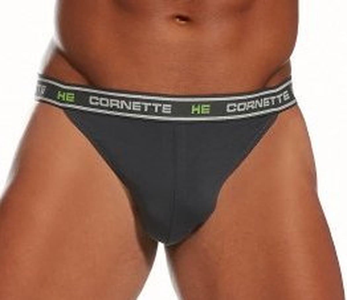 Cornette Hight Emotion sexy heren string - katoen - donkergrijs M — afbeelding 1