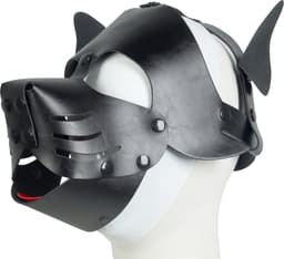Banoch | Honden masker Doggy | zwart imitatie leer | Bondage | Puppy Play — thumbnail 3