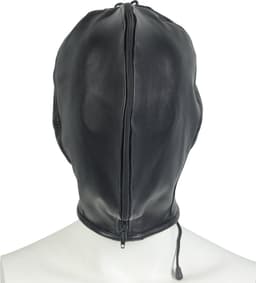 Banoch | Masker Close Up | zwart imitatie leer | Bondage — thumbnail 13