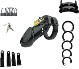 Chastity cage - Kuisheidskooi - Plastic - Seksspeeltjes - kuisheidsriem - 5 maten - Chastity set — thumbnail 1