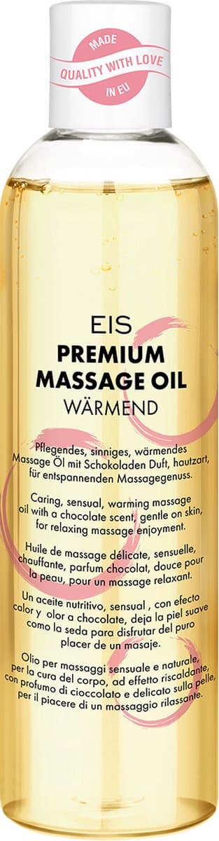 Premium massageolie verwarmend van EIS, stimulerend warmte-effect, chocoladearoma, 250 ml — afbeelding 1