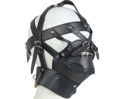 Banoch | Masker Cross | Zwart imitatie leer | Bondage