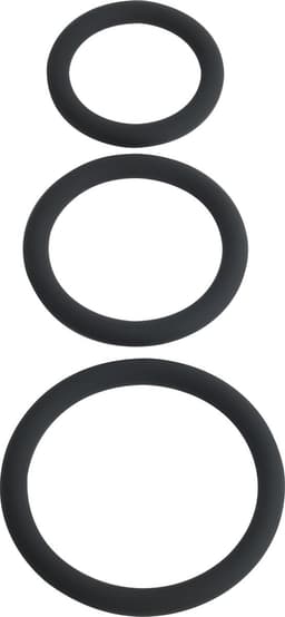 Banoch | Cockring trio - classic set | zwart siliconen | Ø 30/40/50 mm | penisring — thumbnail 9